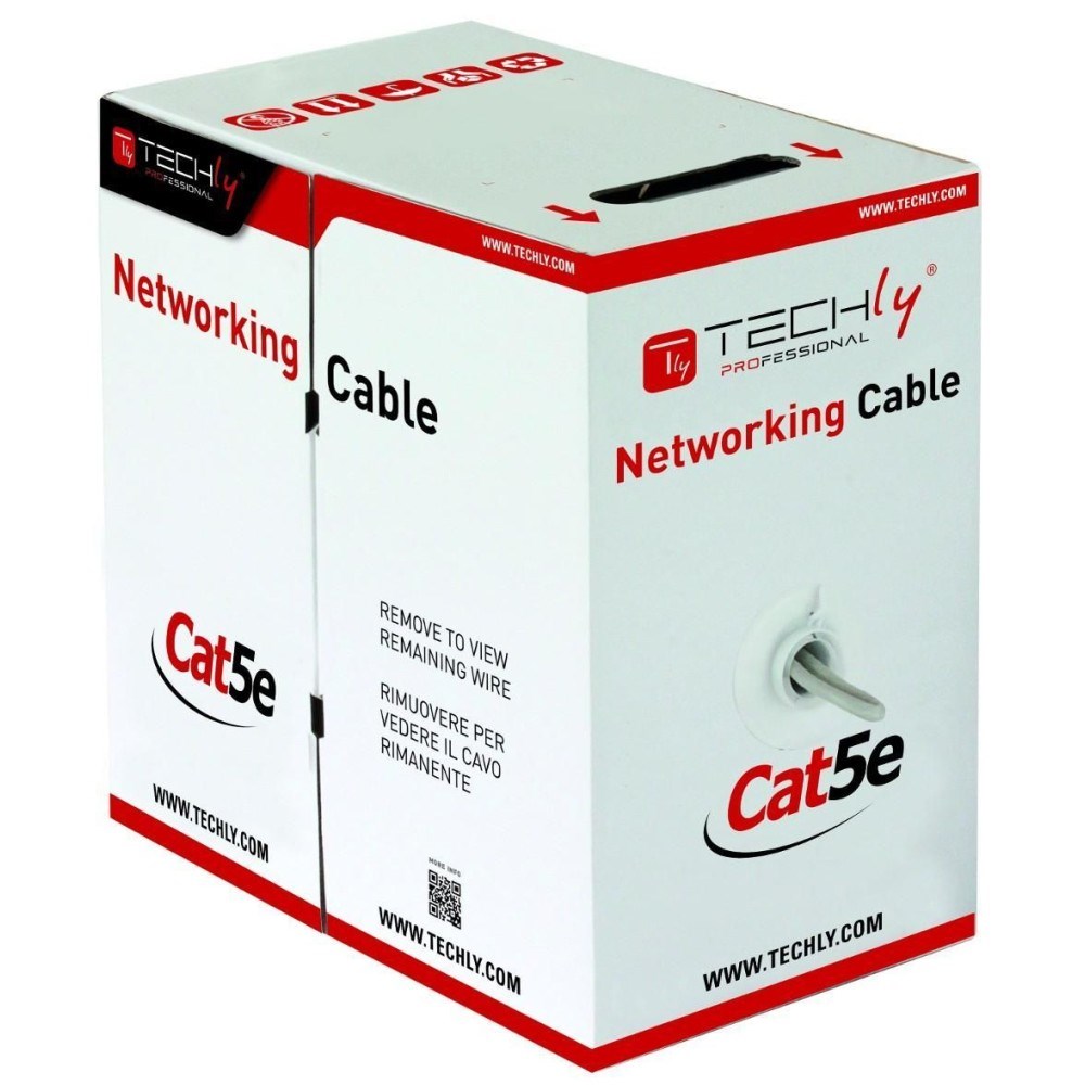 Mrežni kabel UTP Cat5e TECHLY ITP7-UTP-IC-CCA (305 m, U/UTP) sivi-1