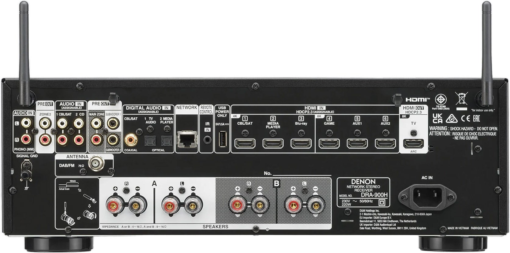 Mrežni receiver DENON DRA-900H crni-16