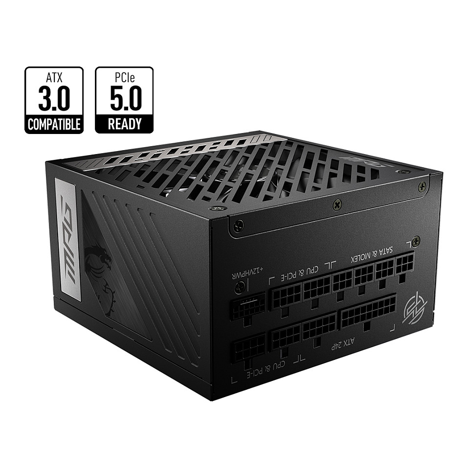 Napajanje MSI MPG A850G PCIE5 (850 W, 24-pina ATX, crna)