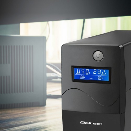 Neprekidno napajanje UPS QOLTEC Monolith (1000VA, 600W, LCD, USB, RJ45)-3