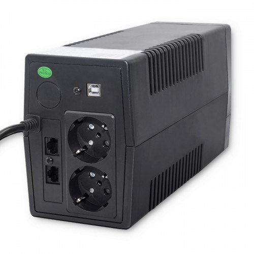 Neprekidno napajanje UPS QOLTEC Monolith (1000VA, 600W, LCD, USB, RJ45)-6
