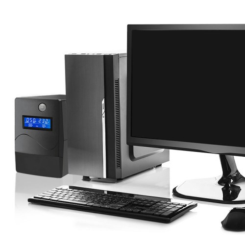 Neprekidno napajanje UPS QOLTEC Monolith (1000VA, 600W, LCD, USB, RJ45)-8
