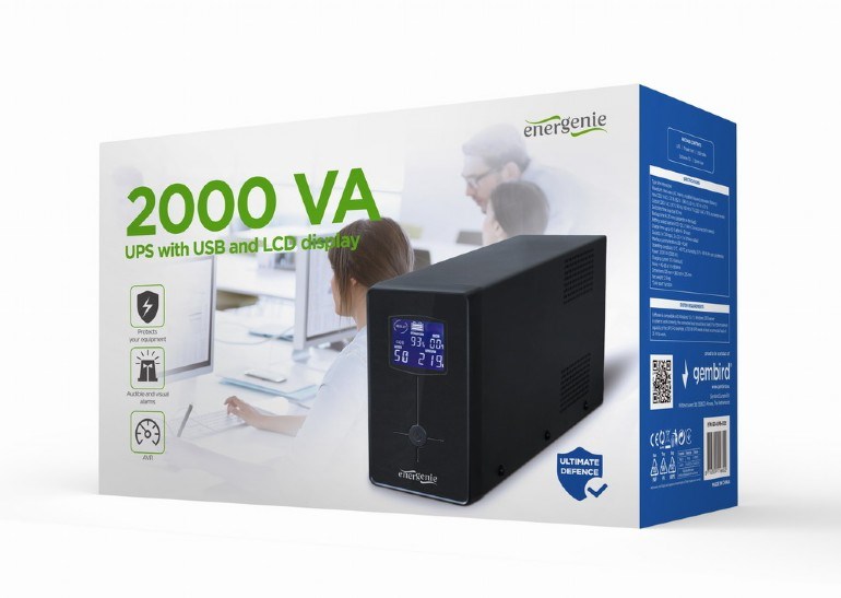 Neprekidno napajanje, ENERGENIE EG-UPS-035 (Line-Interactive, 2 kVA, 1200 W, 5 AC utičnica)-4