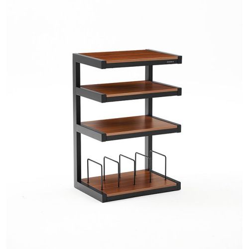 Nosač za HI-FI komponente NORSTONE ESSE HI-FI VINYL black satin / walnut-0