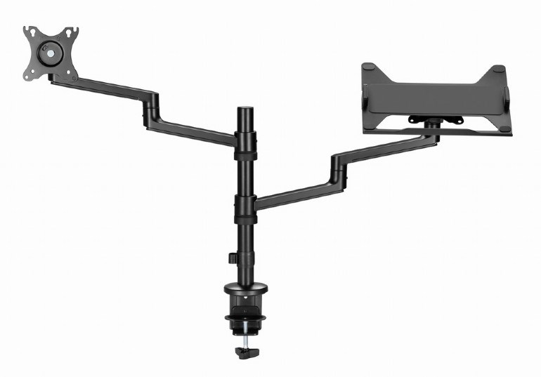 Nosač s rukom za monitor i policom za laptop GEMBIRD MA-DA-04 (stolni, podesivi, 17”-32”, do 8 kg)-3
