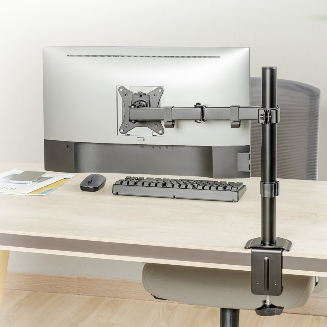 Maclean MC-753N LCD Monitor Desk Mount 17-32" 9kg VESA 75x75 100x100 Single Arm Extendable Adjustable-9