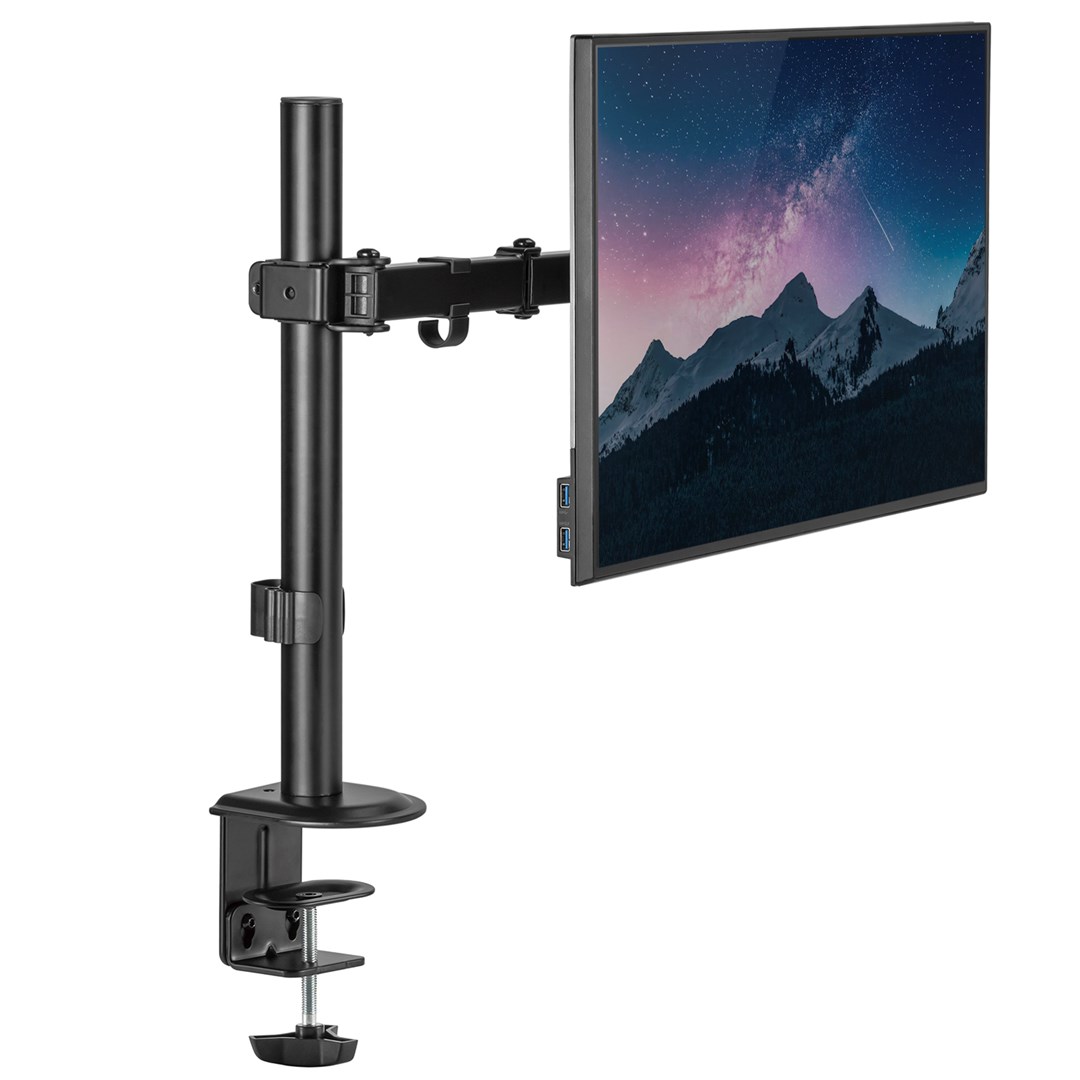 Maclean MC-753N LCD Monitor Desk Mount 17-32" 9kg VESA 75x75 100x100 Single Arm Extendable Adjustable-10