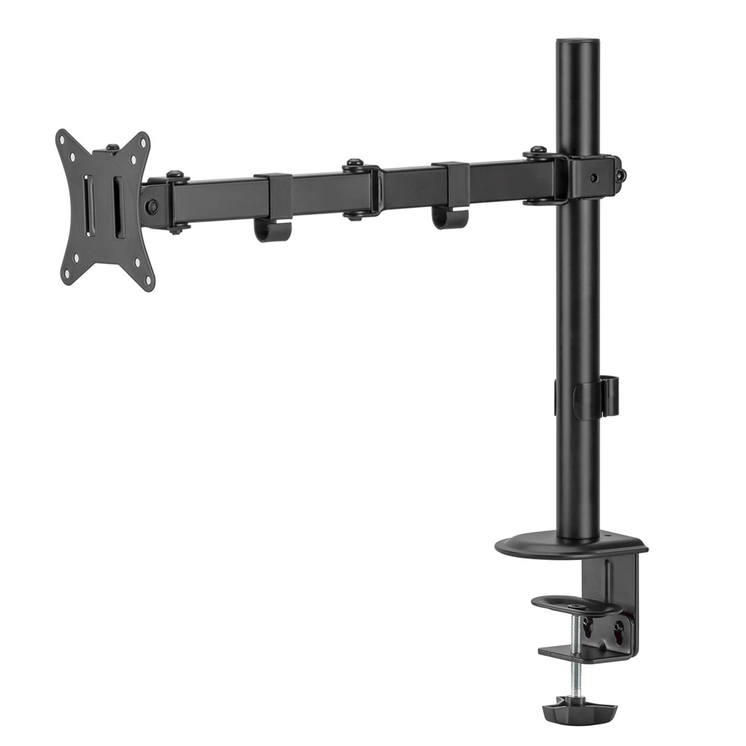 Maclean MC-753N LCD Monitor Desk Mount 17-32" 9kg VESA 75x75 100x100 Single Arm Extendable Adjustable-0