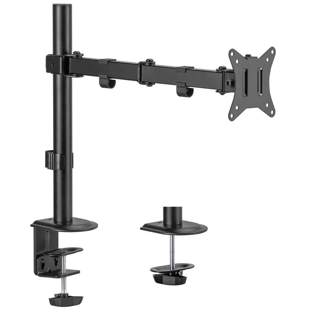 Maclean MC-753N LCD Monitor Desk Mount 17-32" 9kg VESA 75x75 100x100 Single Arm Extendable Adjustable-5