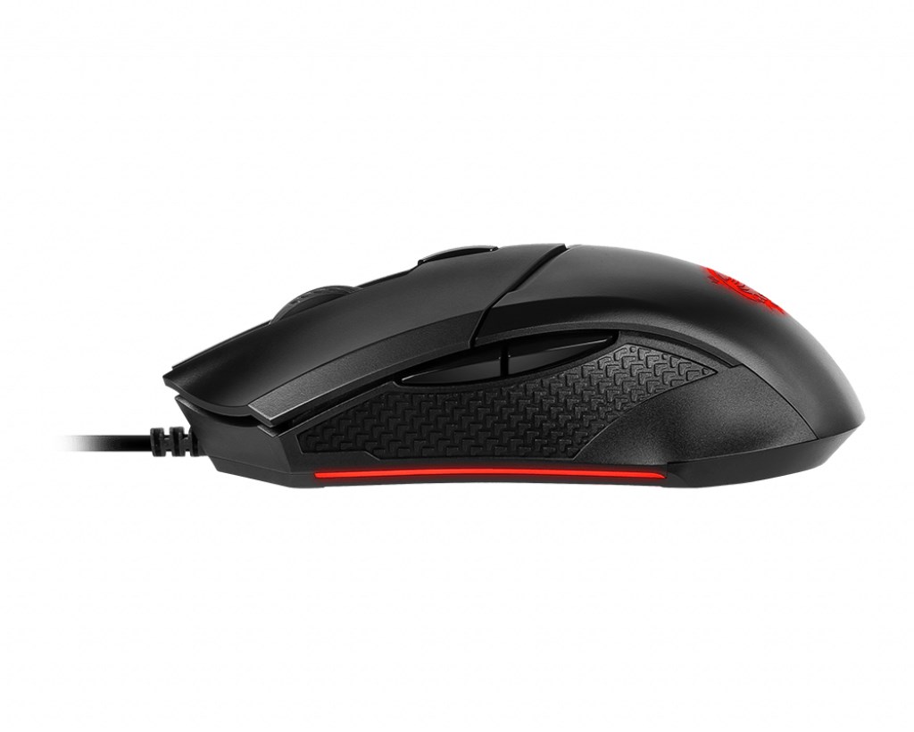 MSI CLUTCH GM08 Optical Gaming Mouse '4200 DPI Optical Sensor, 6 Programmable button, Symmetrical design, Durable switch with 10+ Million Clicks, Weight Adjustable, Red LED'-2