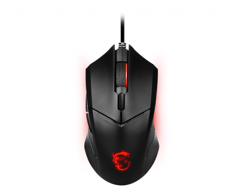 MSI CLUTCH GM08 Optical Gaming Mouse '4200 DPI Optical Sensor, 6 Programmable button, Symmetrical design, Durable switch with 10+ Million Clicks, Weight Adjustable, Red LED'-1