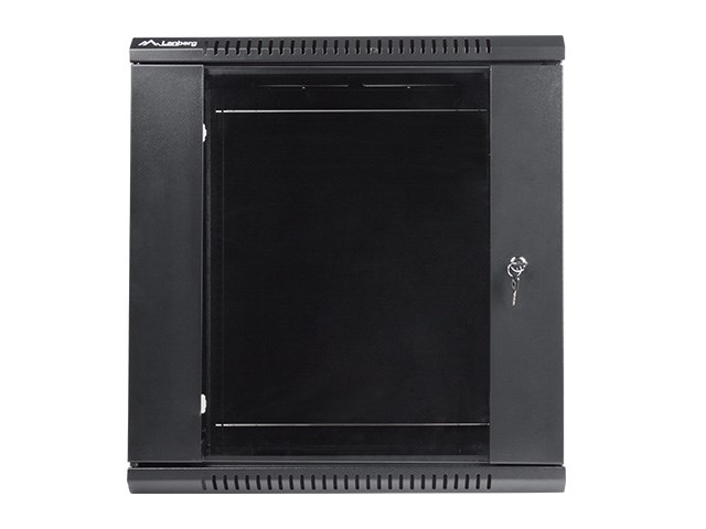 Ormar za ugradnju na zid Lanberg 19'' 12U 600x450mm crni (staklena vrata)-3