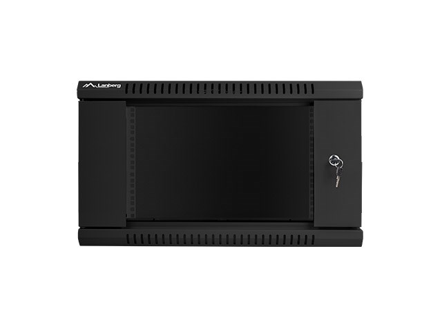 Ormar za ugradnju na zid Lanberg 19'' 6U 600x600mm crni (staklena vrata)-2