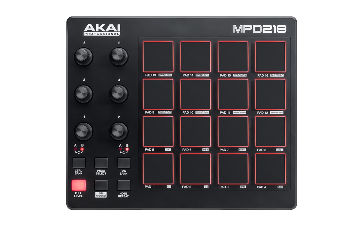 Pad kontroler AKAI MPD 218 (MIDI, USB) crni-0