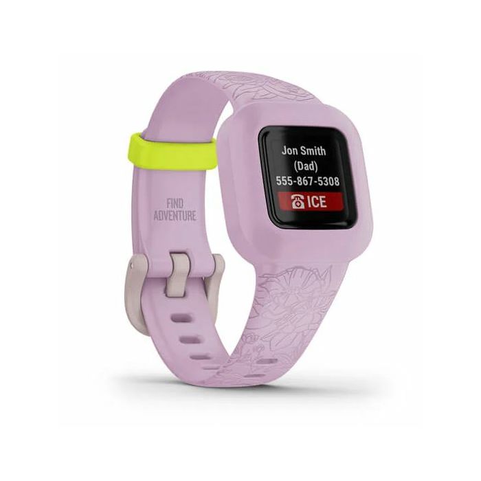 Pametna narukvica dječja GARMIN vivofit jr. 3 Lilac Floral, 010-02441-01-1