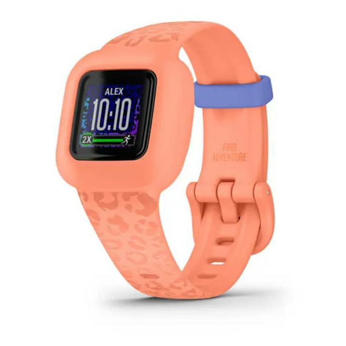 Pametna narukvica GARMIN vivofit jr. 3 Peach Leopard, 010-02441-04-0