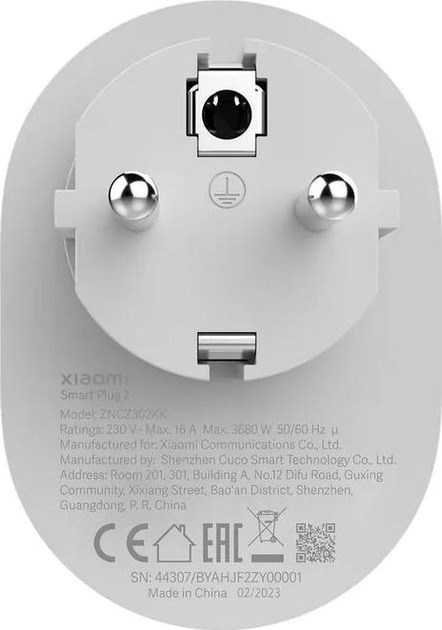 Pametna utičnica XIAOMI Smart Plug 2 EU bijela-10