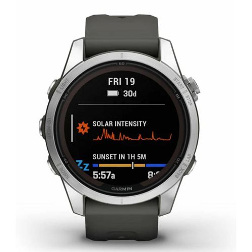 Pametni sat GARMIN fenix 7S PRO Solar, Silver SS, Graphite remen, 010-02776-01-1