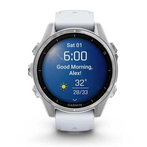 Pametni sat GARMIN fenix 8, 43 mm AMOLED Silver, Whitestone remen, 010-02903-00-1