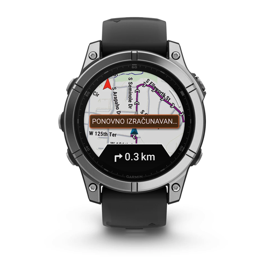 Pametni sat GARMIN fenix E, 47 mm nehrđajući čelik, crni remen, 010-03025-00-2
