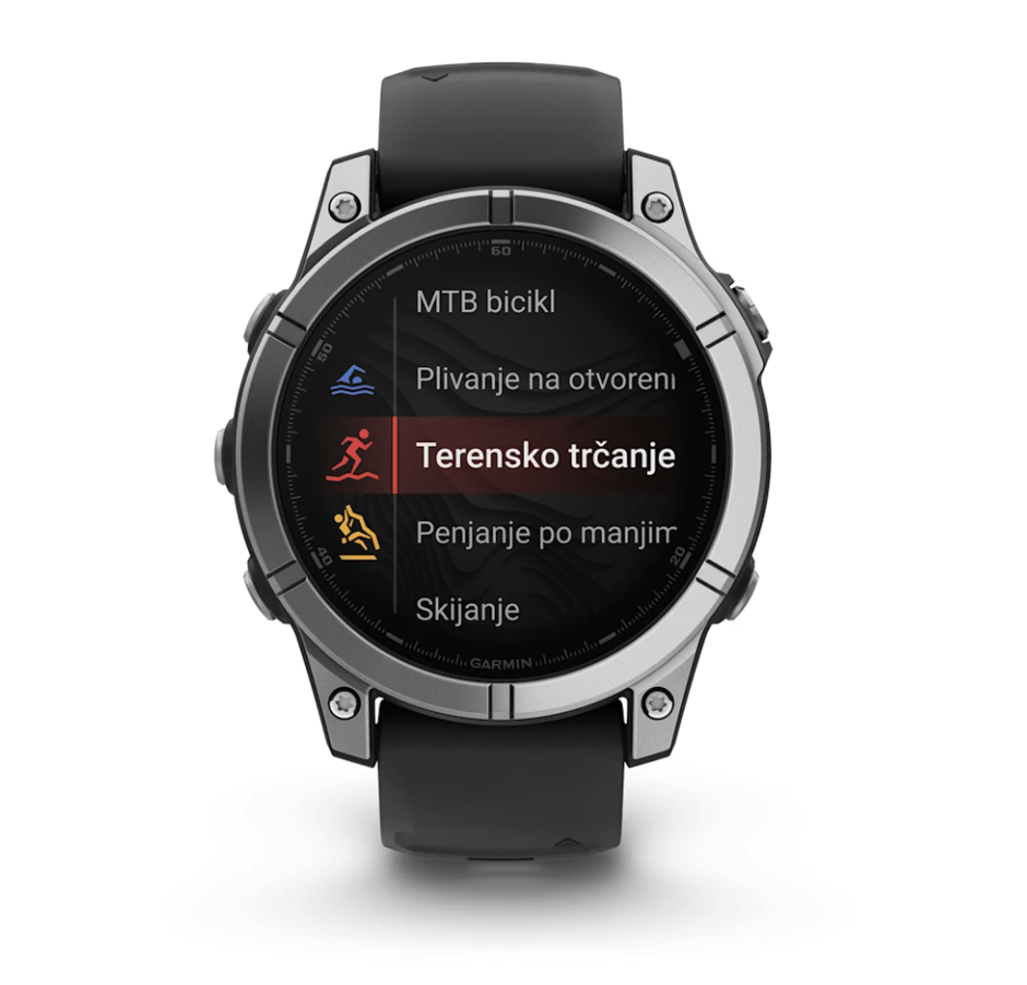 Pametni sat GARMIN fenix E, 47 mm nehrđajući čelik, crni remen, 010-03025-00-4