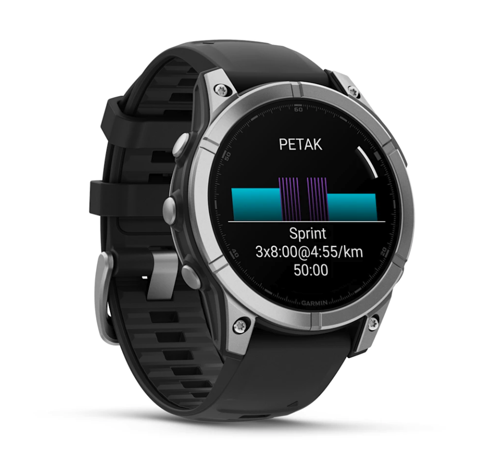Pametni sat GARMIN fenix E, 47 mm nehrđajući čelik, crni remen, 010-03025-00-1