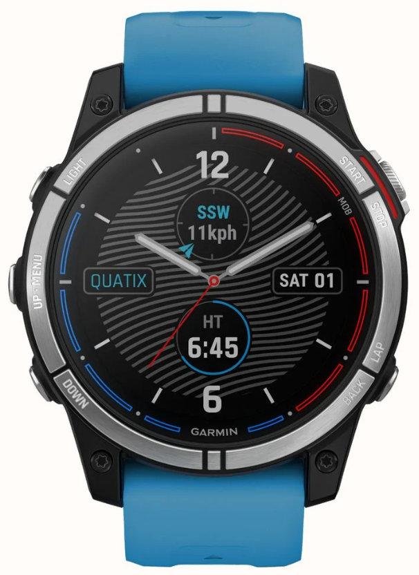 Pametni sat GARMIN Quatix 7, Blue Silicone Strap, 47mm, 010-02540-61,-2