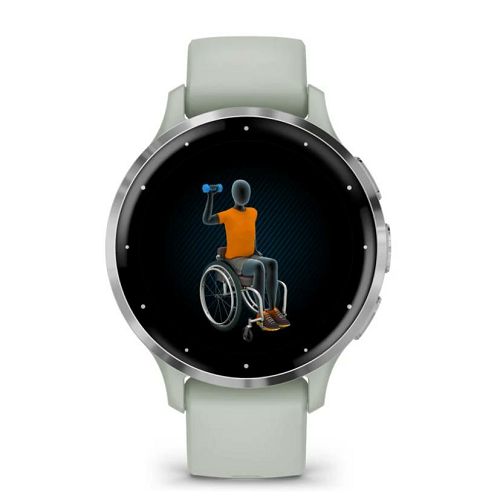 Pametni sat GARMIN Venu 3S, Silver Stainless Steel Bezel with Sage Gray Case and Silicone Band, 41mm-3