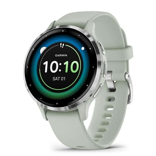 Pametni sat GARMIN Venu 3S, Silver Stainless Steel Bezel with Sage Gray Case and Silicone Band, 41mm-0
