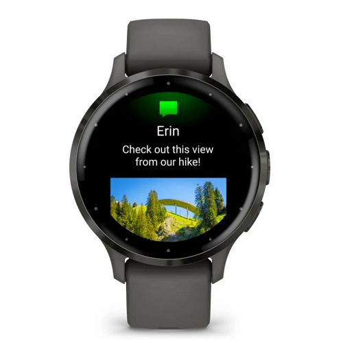 Pametni sat GARMIN Venu 3S, Slate Stainless Steel Bezel with Pebble Gray Case and Silicone Band, 41mm, 010-02785-00-3