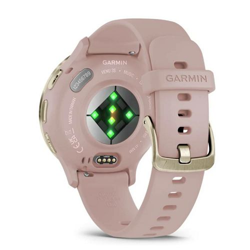 Pametni sat GARMIN Venu 3S, Soft Gold Stainless Steel Bezel with Dust Rose Case and Silicone Band, 41mm, 010-02785-03-6
