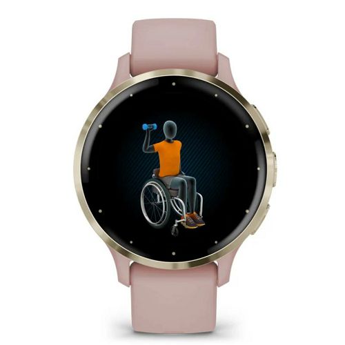 Pametni sat GARMIN Venu 3S, Soft Gold Stainless Steel Bezel with Dust Rose Case and Silicone Band, 41mm, 010-02785-03-4