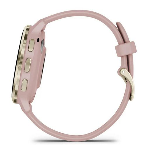 Pametni sat GARMIN Venu 3S, Soft Gold Stainless Steel Bezel with Dust Rose Case and Silicone Band, 41mm, 010-02785-03-7