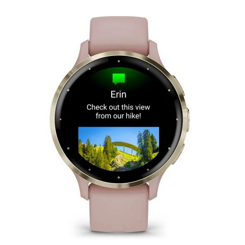 Pametni sat GARMIN Venu 3S, Soft Gold Stainless Steel Bezel with Dust Rose Case and Silicone Band, 41mm, 010-02785-03-3