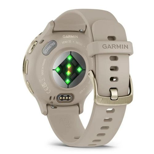 Pametni sat GARMIN Venu 3S, Soft Gold Stainless Steel Bezel with French Gray Case and Silicone Band, 41mm, 010-02785-02-4