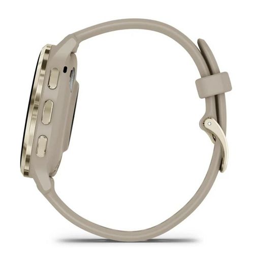 Pametni sat GARMIN Venu 3S, Soft Gold Stainless Steel Bezel with French Gray Case and Silicone Band, 41mm, 010-02785-02-5