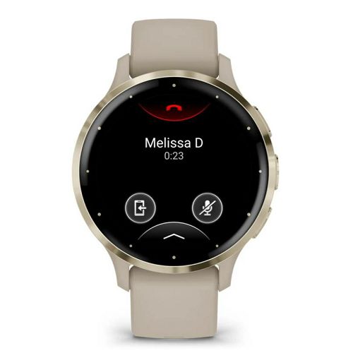 Pametni sat GARMIN Venu 3S, Soft Gold Stainless Steel Bezel with French Gray Case and Silicone Band, 41mm, 010-02785-02-3