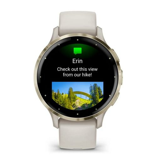 Pametni sat GARMIN Venu 3S, Soft Gold Stainless Steel Bezel with Ivory Case and Silicone Band, 41mm, 010-02785-04-4