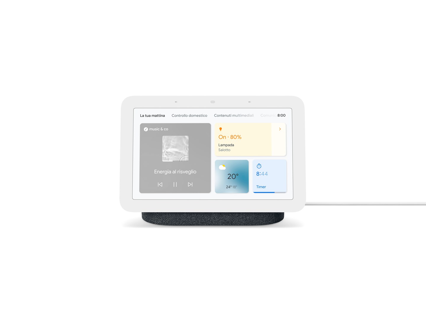 Pametni zaslon GOOGLE Nest Hub (2. generacija, 7", Google Assistant, Wi-Fi + Bluetooth) Charcoal-0