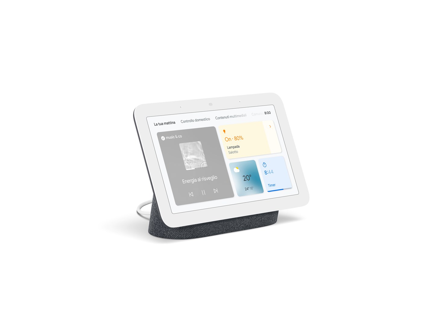 Pametni zaslon GOOGLE Nest Hub (2. generacija, 7", Google Assistant, Wi-Fi + Bluetooth) Charcoal-2