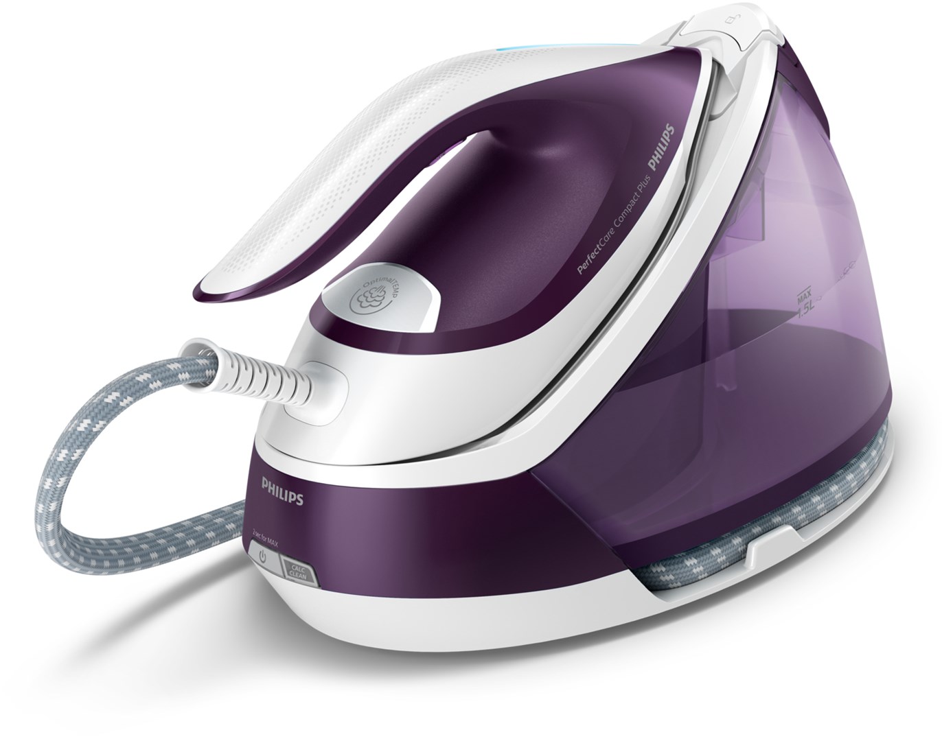 Parna postaja PHILIPS GC7933/30 (1.5 ml, SteamGlide Plus ploča) ljubičasta-1