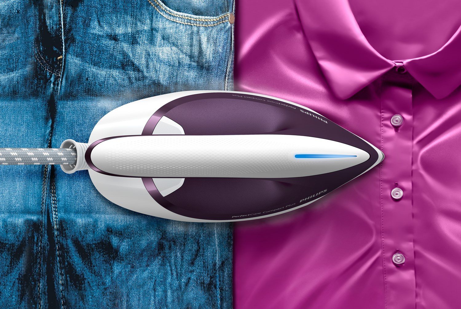 Parna postaja PHILIPS GC7933/30 (1.5 ml, SteamGlide Plus ploča) ljubičasta-11