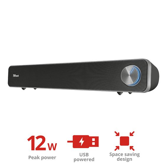 Soundbar TRUST Arys Black 2.0 channels 6 W (5 godina jamstva)-2