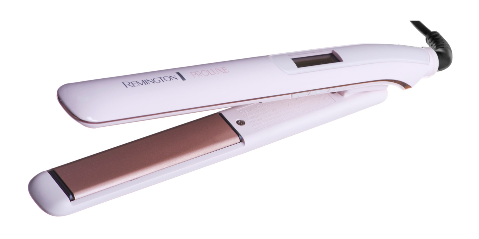 Pegla za kosu REMINGTON S9100 PROluxe (Ultimate Glide keramički premaz, OPTIheat tehnologija, 110 mm plutajuće ploče, 9–10 temperaturnih razina 150–230 °C, Pro+ postavka 185 °C, ultras brzo zagrijavanje, digitalni zaslon, 3 m rotirajući kabel, automatsko isključivanje)-3