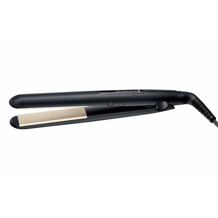 Pegla za kosu REMINGTON S1510 Ceramic Slim 220 (anti-static tourmaline keramičke ploče s 4× zaštitom, dvije temperature 180 °C/220 °C, brzo zagrijavanje, LED indikator, rotirajući kabel)