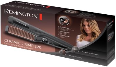 Pegla za kosu REMINGTON S3580 Ceramic Crimp 220 (turmalin-keramički premaz, široke 37 mm punjene ploče, podesiva temperatura 150–220 °C, LED indikator, brzo zagrijavanje, automatsko isključivanje)-4