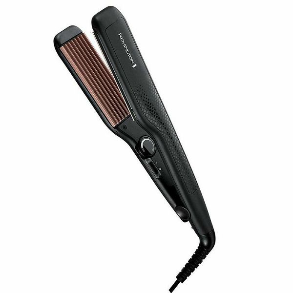 Pegla za kosu REMINGTON S3580 Ceramic Crimp 220 (turmalin-keramički premaz, široke 37 mm punjene ploče, podesiva temperatura 150–220 °C, LED indikator, brzo zagrijavanje, automatsko isključivanje)