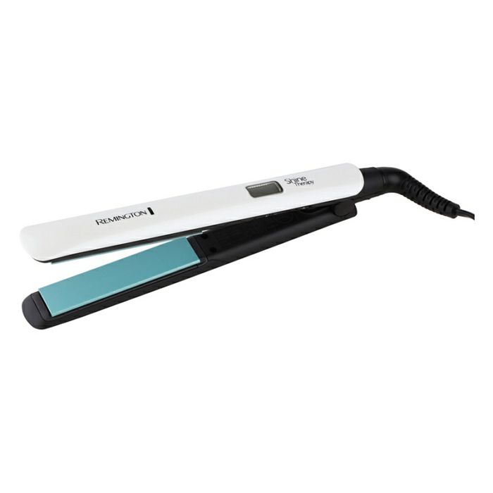 Pegla za kosu REMINGTON S8500 Shine Therapy (Advanced Ceramic ploče infuzirane arganovim uljem i vitaminom E, plutajuće 110 mm ploče, digitalni zaslon, 9 temperatura 150–230 °C, turbo boost, temperature lock, automatsko isključivanje, rotirajući kabel)-1