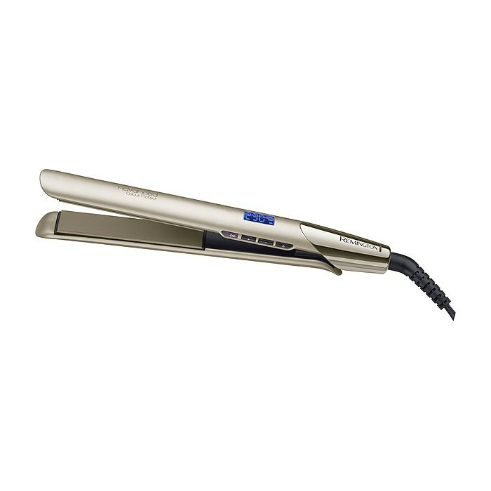 Pegla za kosu REMINGTON S8605 Colour Protect (Advanced Colour Protect tehnologija, keramički premaz sa Shea uljem i UV-filterima, 5 postavki 150–230 °C, brzo zagrijavanje 15 s, digitalni zaslon, automatsko isključivanje)-0
