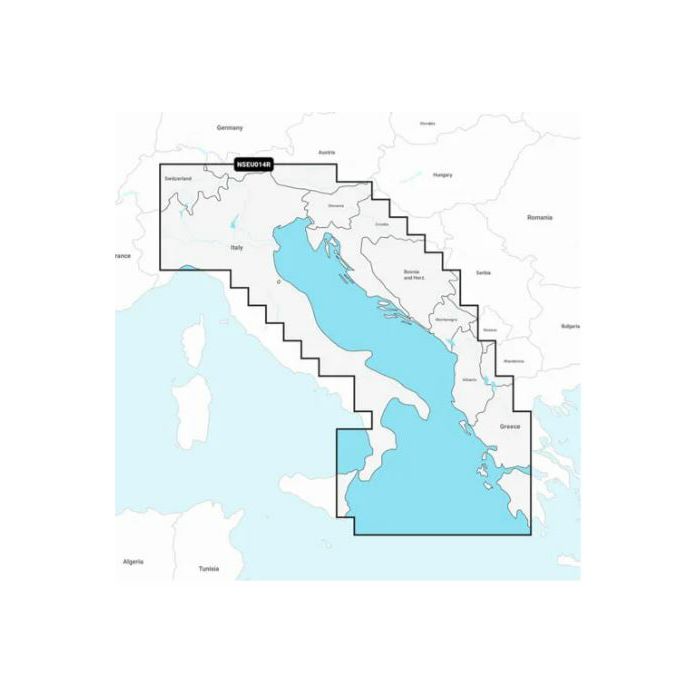 Pomorska karta GARMIN Navionics+ NSEU014R - Italija, Jadransko more (od Istre do Otranta)